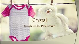  Presentation with baby clothes - Colorful presentation enhanced with nacimiento del bebe - baby clothes hanging backdrop and a soft green colored foreground