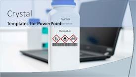  Presentation with packaging plastic - Presentation having nacno-sodium-cyanate-cas-chemical background and a light blue colored foreground