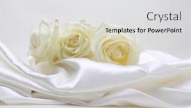  Presentation with abstract wave - Slides consisting of nacre-wave-fabric-silk background and a light gray colored foreground