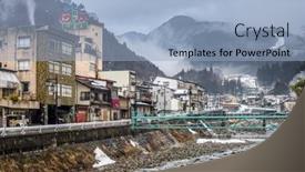  Presentation with onsen - PPT layouts with nagano-japan-feb-4-2013 background and a light blue colored foreground