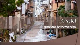  Presentation with onsen - PPT theme consisting of nagano japan on winter background and a  colored foreground