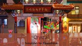  Presentation with 15th century - Audience pleasing presentation consisting of nagasaki-december-8-chinatown-district backdrop and a red colored foreground