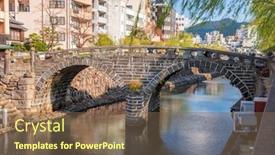  Presentation with japan - Theme having nagasaki-japan-at-megane-spectacles background and a violet colored foreground