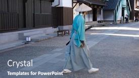  Presentation with traditional japan - PPT layouts featuring nagasaki-japan-october-22-2018 background and a gray colored foreground