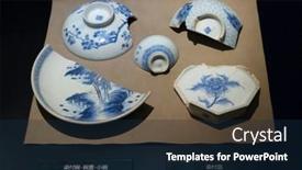  Presentation with merchandise - Presentation theme having nagasaki-japan-october-22-2018 background and a navy blue colored foreground