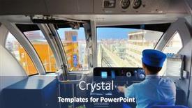  Presentation with conductor - Audience pleasing slide set consisting of naha-japan-november-12 backdrop and a ocean colored foreground