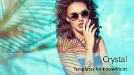  Presentation with summer at the beach - Audience pleasing theme consisting of nail art - summer beach style portrait backdrop and a arctic colored foreground