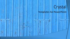  Presentation with wall paint - Cool new theme with nail door - blue peeling paint backdrop and a light blue colored foreground