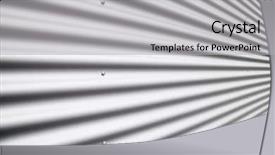  Presentation with sheet metal - Audience pleasing PPT theme consisting of nail door - corrugated metal sheet backdrop and a light gray colored foreground