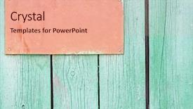  Presentation with signboard - Amazing slide deck having nail door - wooden signboard hanging on planks backdrop and a coral colored foreground