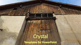  Presentation with barn wood - Presentation theme featuring nail hole - entrance with rustic weathered barn background and a tawny brown colored foreground