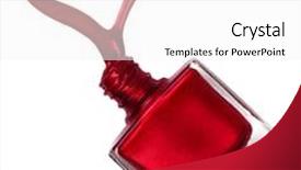  Presentation with from the heart - Cool new PPT theme with nail polish flowing from the bottle heart shape of nail polish backdrop and a white colored foreground