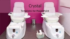  Presentation with nail spa - Amazing presentation design having nail saloon pedicure chair spa backdrop and a coral colored foreground