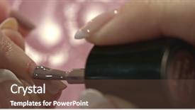  Presentation with nails manicure - Amazing presentation design having nails saloon woman doing new backdrop and a tawny brown colored foreground