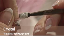  Presentation with nails manicure - Beautiful slide set featuring nails saloon woman doing new backdrop and a coral colored foreground