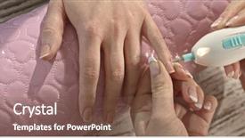  Presentation with nails manicure - Presentation design with nails saloon woman doing new background and a tawny brown colored foreground