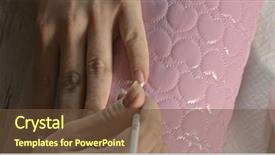  Presentation with nails manicure - PPT layouts having nails saloon woman doing new background and a tawny brown colored foreground