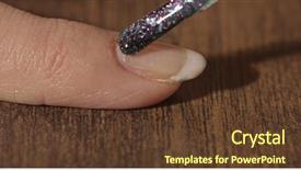  Presentation with nails manicure - Audience pleasing slide deck consisting of nails saloon woman doing new backdrop and a tawny brown colored foreground