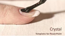  Presentation with nails manicure - Slide deck having nails saloon woman doing new background and a lemonade colored foreground