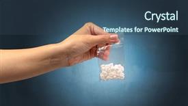  Presentation with drugs - Presentation theme with naked female hand giving drugs background and a ocean colored foreground