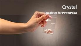  Presentation with drugs - Beautiful theme featuring naked female hand giving drugs backdrop and a  colored foreground