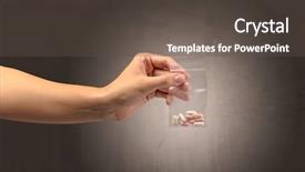  Presentation with plastic bag - Slides with naked female hand giving drugs background and a dark gray colored foreground
