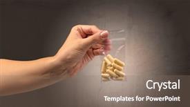  Presentation with plastic bag - Audience pleasing slides consisting of naked female hand giving drugs backdrop and a violet colored foreground