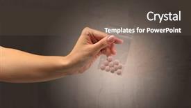  Presentation with plastic bag - Slides with naked female hand giving drugs background and a dark gray colored foreground