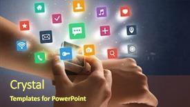  Presentation with labels - Audience pleasing slide set consisting of naked female hand with smartwatch backdrop and a tawny brown colored foreground