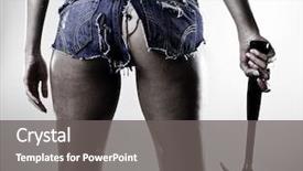  Presentation with sexy - Slides with nude people - sexy woman standing background and a gray colored foreground