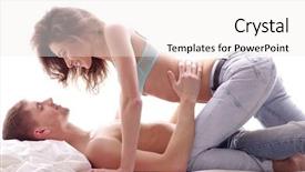  Presentation with good morning couple bed - Theme consisting of light love - young loving couple background and a white colored foreground
