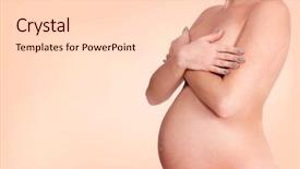  Presentation with pastel art - PPT layouts having naked pregnant woman posing background and a lemonade colored foreground