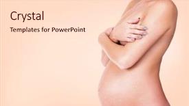  Presentation with pastel art - Audience pleasing slides consisting of naked pregnant woman posing backdrop and a lemonade colored foreground