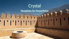  Presentation with oman - Slides enhanced with nakhl fort in al batinah oman background and a ocean colored foreground