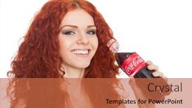  Presentation with soft drink cola bottle - Presentation design consisting of nakhodka-russia-march-02-2014 background and a red colored foreground