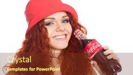  Presentation with soft drink bottle - Slide set with nakhodka-russia-march-02-2014 background and a tawny brown colored foreground