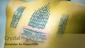  Presentation with traditional indian drink masala chai - Beautiful PPT theme featuring little asian girl eating banana for breakfast backdrop and a light gray colored foreground