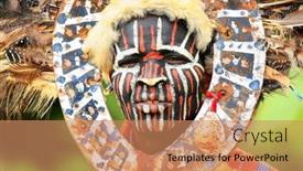  Presentation with warrior - Slide deck with nakuru-kenya-nov-9-portrait background and a coral colored foreground