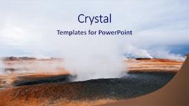  Presentation with hot springs - Audience pleasing slides consisting of namafjall - geothermal area in field backdrop and a sky blue colored foreground