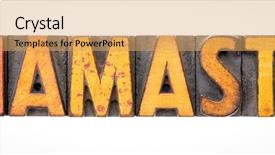  Presentation with color blocks - Theme enhanced with namaste isolated word abstract background and a yellow colored foreground