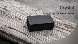  Presentation with branding - Audience pleasing PPT theme consisting of name cards on wooden background backdrop and a light gray colored foreground