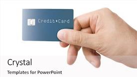  Presentation with credit card - Amazing presentation theme having nameless credit card with chip backdrop and a white colored foreground