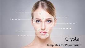  Presentation with medical concept - Amazing PPT theme having names faces - attractive girl with arrows pointing backdrop and a lemonade colored foreground