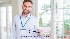  Presentation with cup coffee - Amazing presentation theme having names faces - handsome business man wearing id backdrop and a sky blue colored foreground