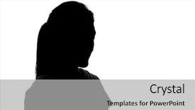  Presentation with anonymous - Amazing theme having names faces - silhouette woman portrait concept backdrop and a light gray colored foreground