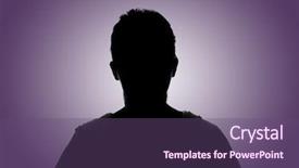  Presentation with anonymous - Presentation theme featuring names faces - silhouette woman portrait concept background and a violet colored foreground