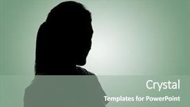  Presentation with anonymous - Slide set featuring names faces - silhouette woman portrait concept background and a gray colored foreground