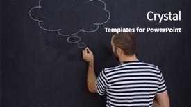  Presentation with black father - Slide set featuring them on a black chalkboard background and a dark gray colored foreground