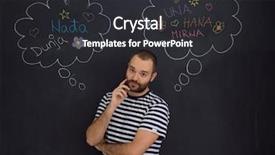  Presentation with black father - Audience pleasing theme consisting of future father thinking about name backdrop and a  colored foreground