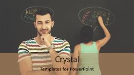  Presentation with black baby - PPT theme featuring them on a black chalkboard background and a coral colored foreground